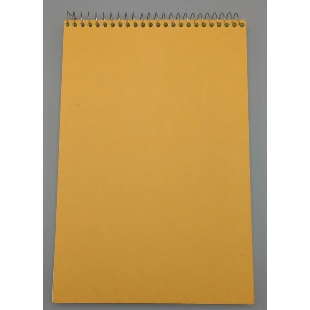 Staples Steno Book Gregg‎ Ruled 6 x 9 inch Green Tint 80 Sheets Tan Covers